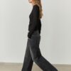 Jeans mit niedriger Leibhöhe und Wide Leg-Bein