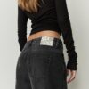 Jeans mit niedriger Leibhöhe und Wide Leg-Bein