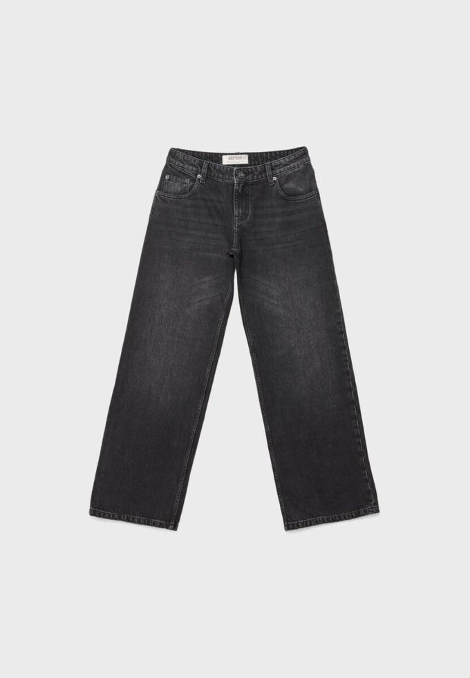 Jeans mit niedriger Leibhöhe und Wide Leg-Bein