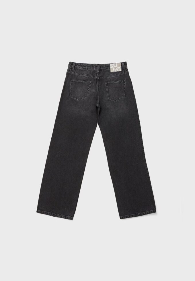 Jeans mit niedriger Leibhöhe und Wide Leg-Bein