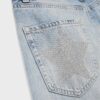 Jeans mit niedriger Leibhöhe und Wide Leg mit Stern-Detail