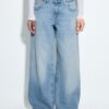 Jeans mit niedriger Leibhöhe und Wide Leg mit Stern-Detail