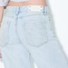 Jeans mit niedriger Leibhöhe und Wide Leg mit Stern-Detail