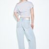 Jeans mit niedriger Leibhöhe und Wide Leg mit Stern-Detail