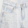 Jeans mit niedriger Leibhöhe und Wide Leg mit Strasssteinen