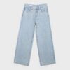 Jeans mit niedriger Leibhöhe und Wide Leg mit Strasssteinen