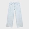 Jeans mit niedriger Leibhöhe und Wide Leg mit Strasssteinen