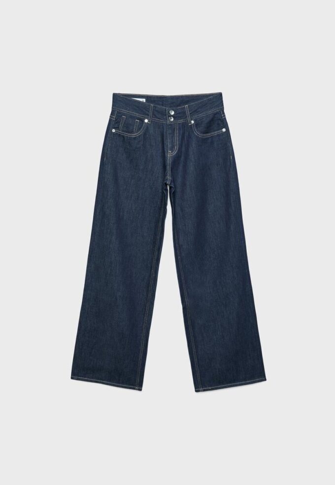 Jeans mit niedriger Leibhöhe und zwei Knöpfen