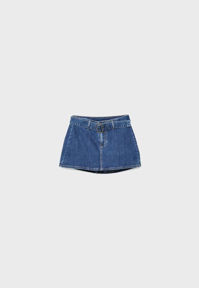 Jeans-Skort mit Gürtel Jeans-Skort mit Gürtel