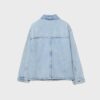Jeansjacke mit aufgesetzten Taschen und Strasssteinen