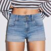 Jeansshorts mit umgeschlagenem Saum