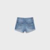 Jeansshorts mit umgeschlagenem Saum