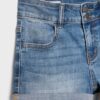 Jeansshorts mit umgeschlagenem Saum