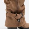 Joots-Leder-Stiefel mit hohem Absatz