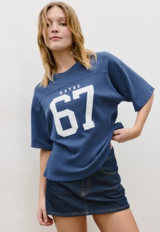 Kurzarm-T-Shirt mit grafischem Detail