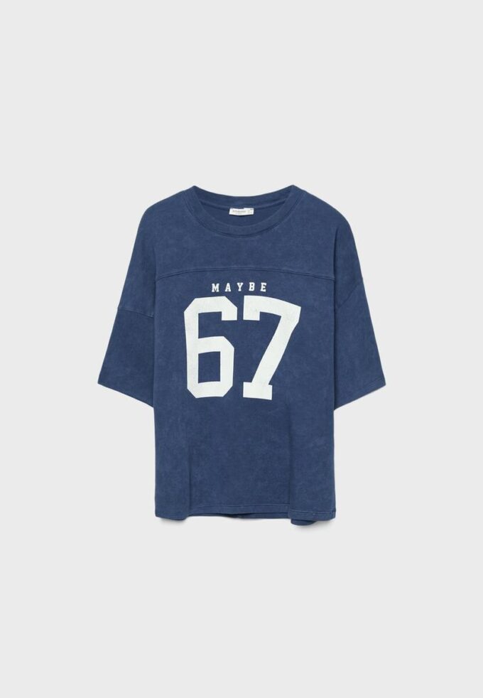 Kurzarm-T-Shirt mit grafischem Detail