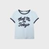 Kurzarm-T-Shirt mit Kontrastdruck