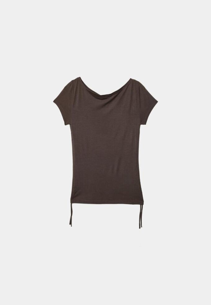 Kurzarm-T-Shirt mit seitlichen Raffungen