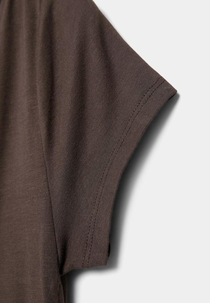 Kurzarm-T-Shirt mit seitlichen Raffungen
