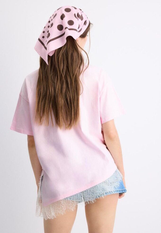Kurzarm-T-Shirt mit Spitzenbesatz Kurzarm-T-Shirt mit Spitzenbesatz
