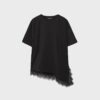 Kurzarm-T-Shirt mit Spitzenbesatz Kurzarm-T-Shirt mit Spitzenbesatz