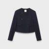 Kurzer Blazer mit Rundhalsausschnitt Kurzer Blazer mit Rundhalsausschnitt