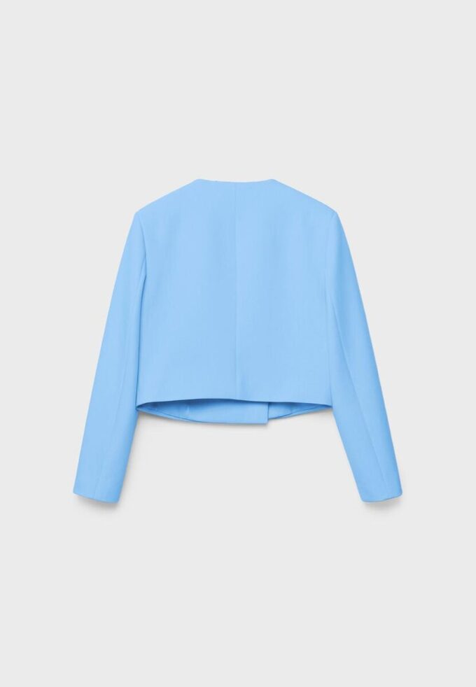 Kurzer Blazer mit Rundhalsausschnitt Kurzer Blazer mit Rundhalsausschnitt