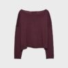 Kurzer Pullover mit U-Boot-Ausschnitt Kurzer Pullover mit U-Boot-Ausschnitt