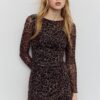 Kurzes bedrucktes Tüllkleid