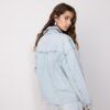 Kurzes Denim-Overshirt mit Nieten