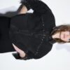 Kurzes Denim-Overshirt mit Nieten