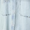 Kurzes Denim-Overshirt mit Nieten
