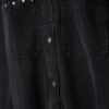 Kurzes Denim-Overshirt mit Nieten