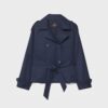 Kurzes, fließendes Trenchcoat mit Gürtel