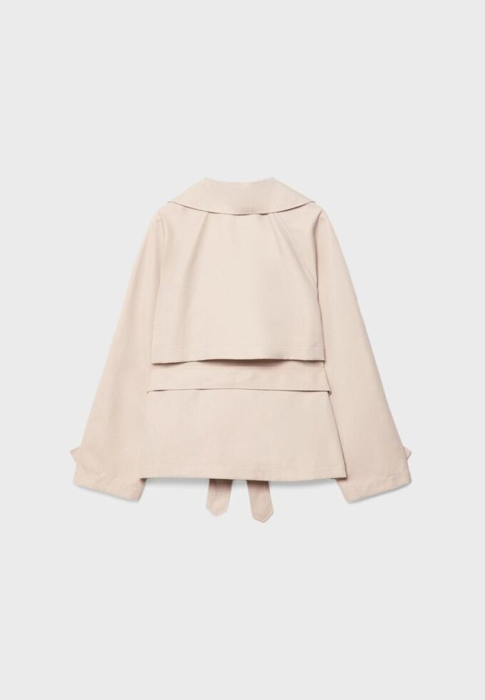 Kurzes, fließendes Trenchcoat mit Gürtel