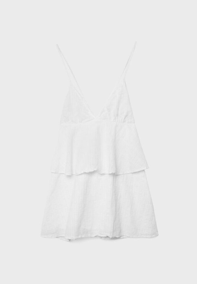 Kurzes Rüschen-Trägerkleid