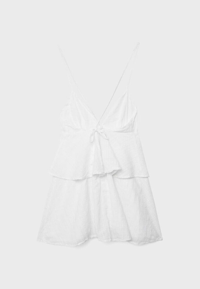 Kurzes Rüschen-Trägerkleid