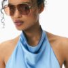 Kurzes Satin-Kleid mit Neckholder