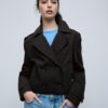 Kurzes Zweireihiger Trenchcoat