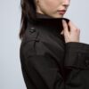 Kurzes Zweireihiger Trenchcoat