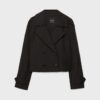 Kurzes Zweireihiger Trenchcoat