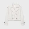 Kurzes Zweireihiger Trenchcoat