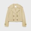 Kurzes Zweireihiger Trenchcoat