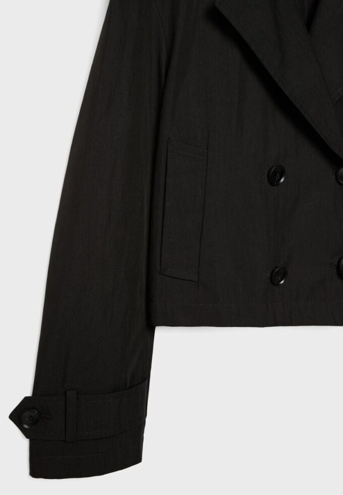 Kurzes Zweireihiger Trenchcoat