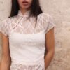 Kurzärmeliges T-Shirt im Qipao-Stil