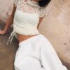 Kurzärmeliges T-Shirt im Qipao-Stil