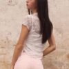 Kurzärmeliges T-Shirt im Qipao-Stil