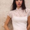 Kurzärmeliges T-Shirt im Qipao-Stil