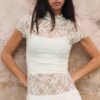 Kurzärmeliges T-Shirt im Qipao-Stil