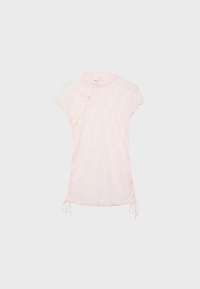 Kurzärmeliges T-Shirt im Qipao-Stil